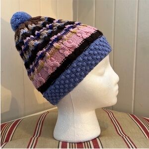 Missoni Knit 100% Wool Pom Pom Beanie
